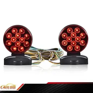 Fit For 12V Magnetic Towing Light Tow Trailer Lights LED Brake Tail Signal Lamp