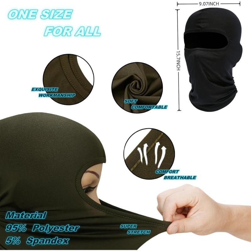 Balaclava Ski Face Mask: Cooling Neck Gaiter Full Face Cover Hood Shiesty Mask for Men Women 6 Pack