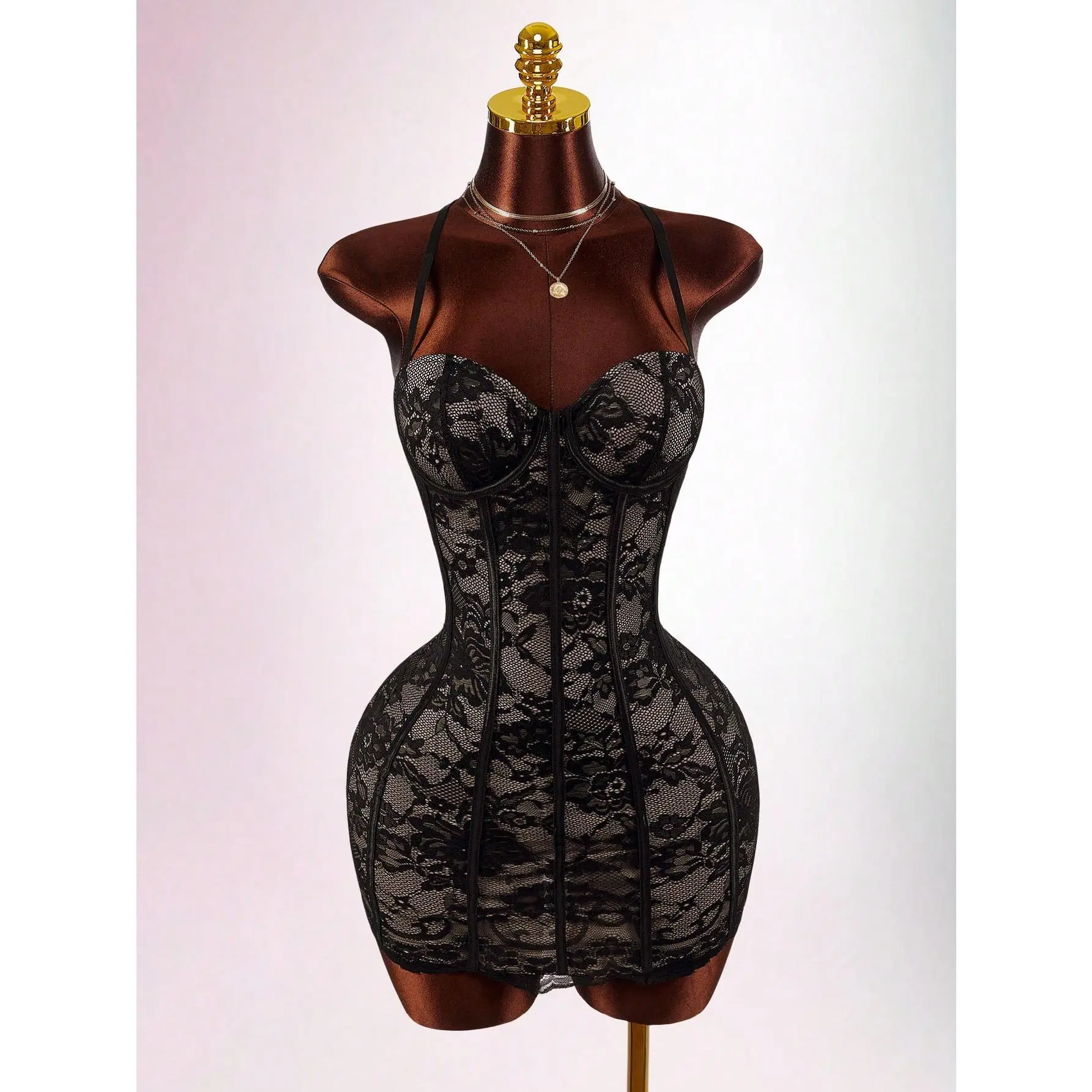 Y2K Women's Floral Lace Bodycon Mini Slip Dress Two-Tone Lace Bodycon Sleeveless Summer Outfit For Women Spring Women Beach Outfit Vacation Outfits