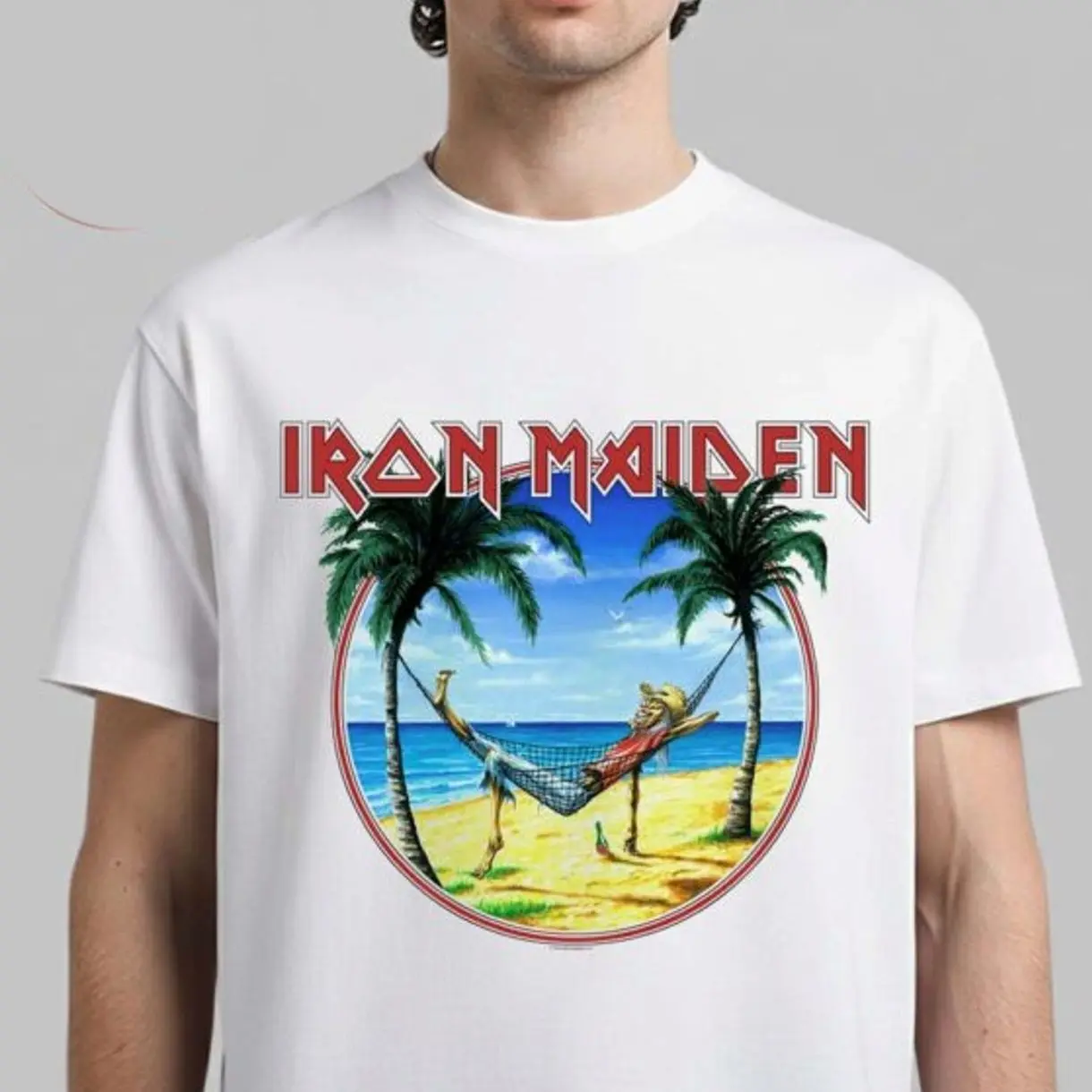 Iron Maiden Summer 2026 Collection Eddie Off Tour At The Beach T-Shirt DZK