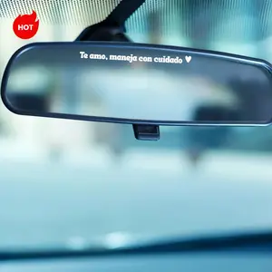 4PACK Te Amo Maneja Con Cuidado Car Decal for Rearview Mirror & Windshield Simple Design for Safe Driving Ideal for Drivers & Car Enthusiasts Vehicle Exterior Decoration Sticker