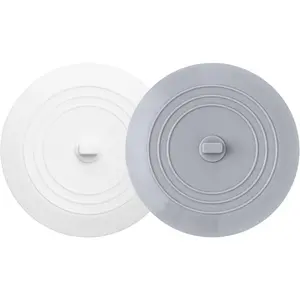 2 count Bathtub Drain Stopper - 5"  Kitchen Bathroom Hair Water Shower Stopper, Bathtub Drain Plug, Universal Flat Suction Shower Kitchen Cover, Bathroom Laundry Accessories