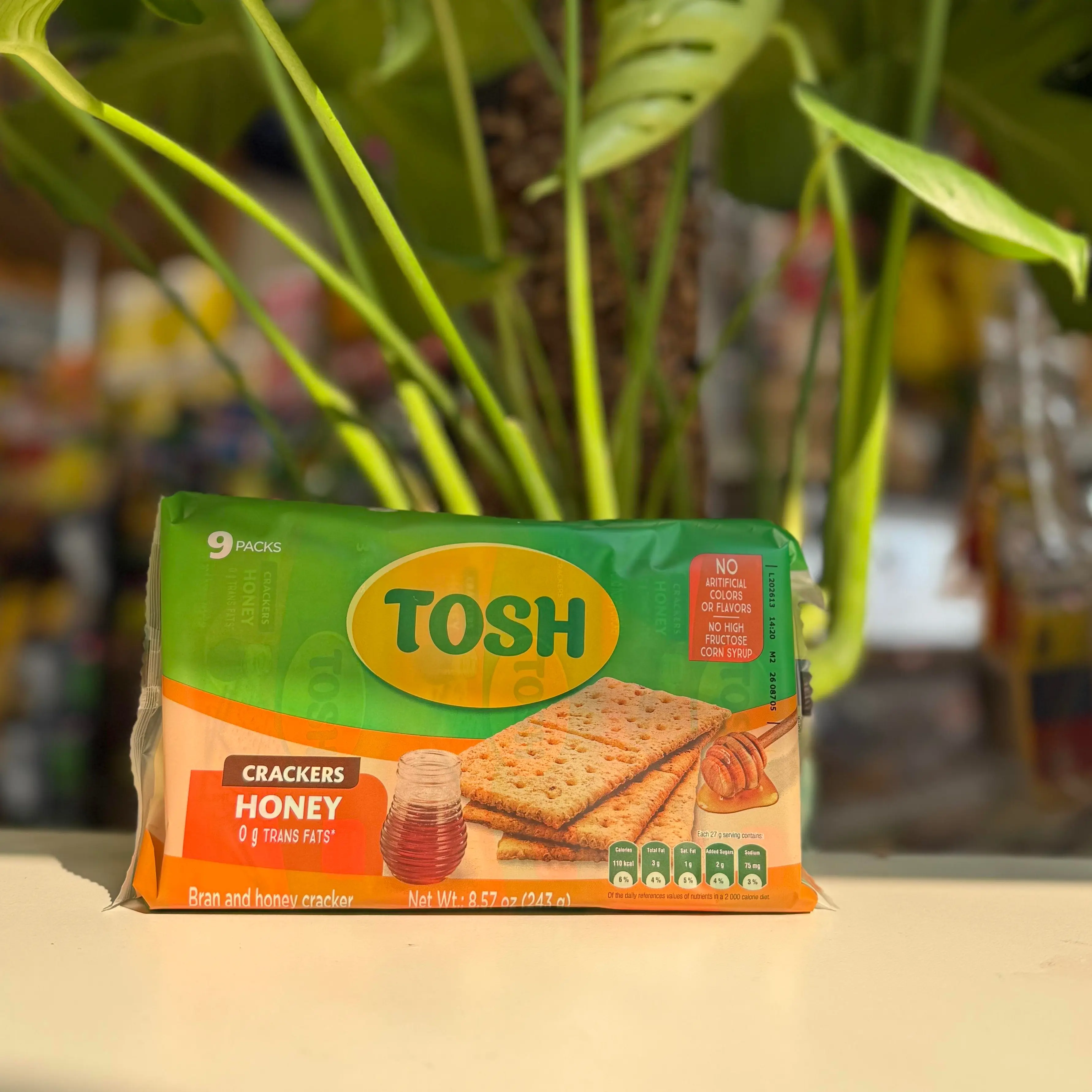 Tosh Crackers Honey 9pk Bran and Honey Cracker 243g