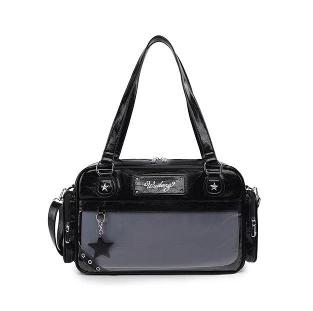 Multi-Color Glossy Ita Bag with Detachable Strap, Retro Sweet Style Anime Collectible Bag, Harajuku Streetwear Handbag for Anime Girls, Outdoor Daily Commute Bag