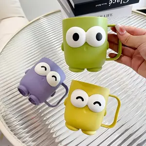 2pcs Adorable Cartoon Toothbrush Holder, Multi-functional Oral Care Cup