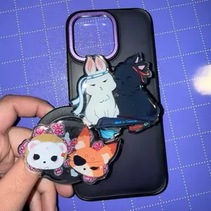 Danmei Couples Phone Grips |Magnet Phone Holder, Acrylic Grip, HuaLian Wangxian, MXTX danmei MDZS TGCF, E-Reader Kindle Kobo Accessories , Kawaii Magnetic Cellphone Smartphone Mount