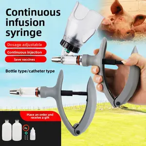 Veterinary continuous syringe adjustable bottle continuous syringe epidemic prevention syringe 5ml2 ml vaccine syringe!Healthcare Tools Poultry