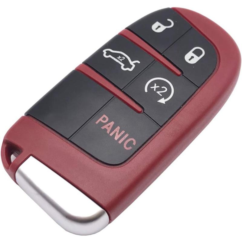 Replacement Key Fob Cover Case fit for 2016 2017 2018 2019 2020 Dodge Charger Challenger Jeep Grand Cherokee Compass Cherokee Renegade Patriot Grand Comander Keyless Entry Remote Key Fob Shell