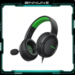 [Perfect Valentine’s Gift] BINNUNE BG02 Gaming Headset with Mic for Xbox Series X S Xbox 1 PS4 PS5 PC NS,Wired Headphones,50mm Stereo Sound,3.5mm Jack,Perfect Valentine’s Gift for Him & Her