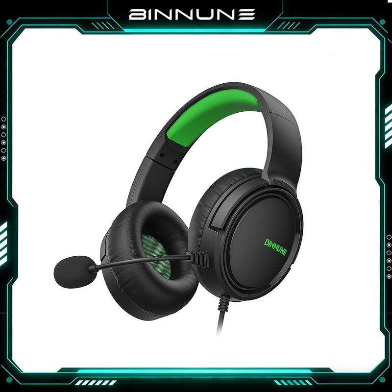 [Perfect Valentine’s Gift] BINNUNE BG02 Gaming Headset with Mic for Xbox Series X S Xbox 1 PS4 PS5 PC NS,Wired Headphones,50mm Stereo Sound,3.5mm Jack,Perfect Valentine’s Gift for Him & Her