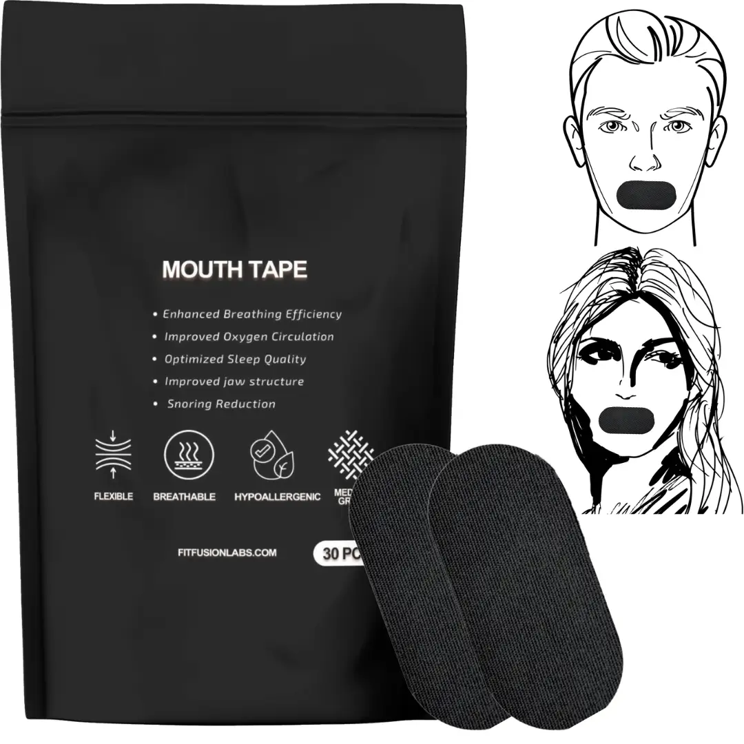 Mouth Tape for Better Breathing, Reduced Snoring Oral Application, Improves Sleep Quality Comfort Hypoallergenic Gentle Sensitive Anti-Snoring Tape Pa