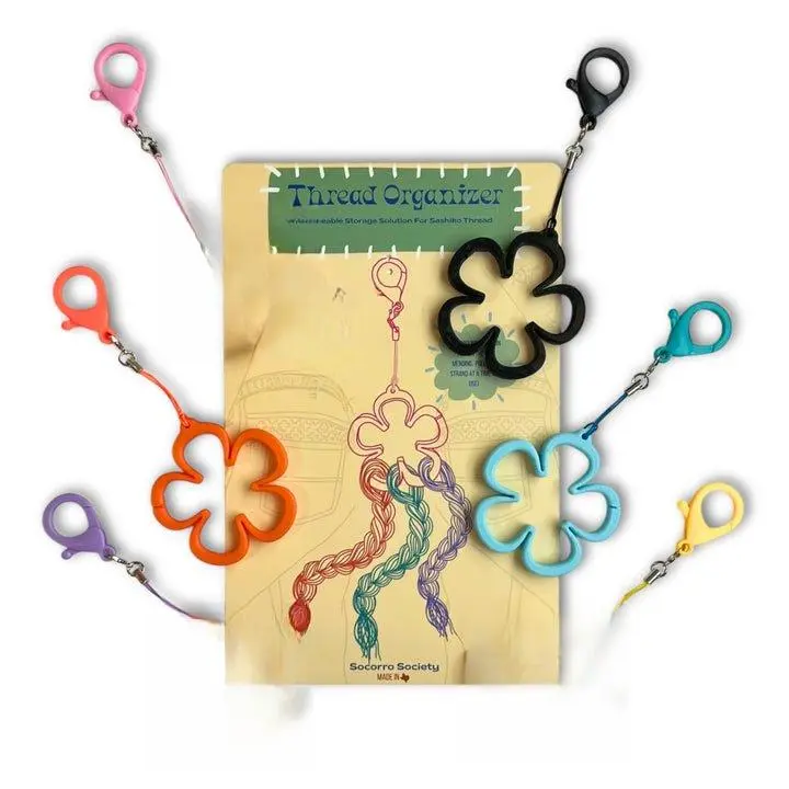 Sashiko Thread Flower Thread Organizer, Sewing Craft Supply for Textiles & Embroidery Projects