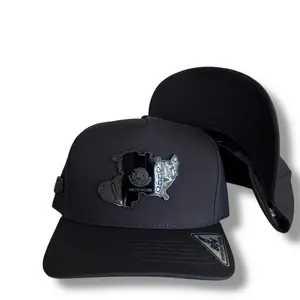 Michoacán  Mexico Hats Black & Red SnapBack with Logo and Patch, Adjustable Fit