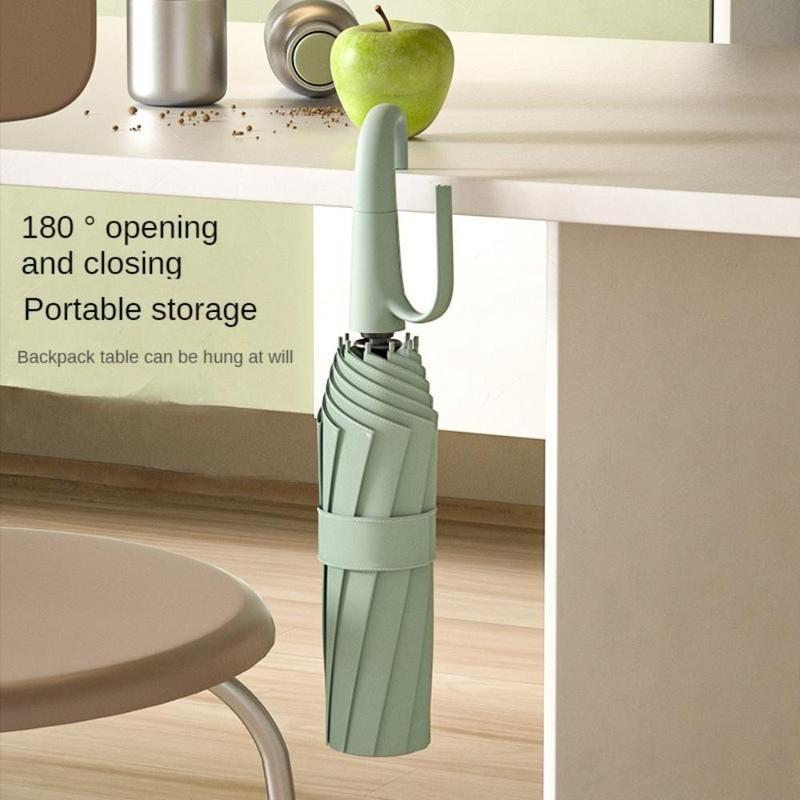 Automatic Folding Umbrella 1 Count 60pcs Portable Rain Umbrella with Loop Buckle Windproof Waterproof for Men Women