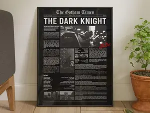The Dark Knight  Moive Poster, FHD Wall Decor Wall Hangings, Museum Poster, Poster Decor Room, Movie Poster(Note: Frame shown for display only) Modern Home Decoration