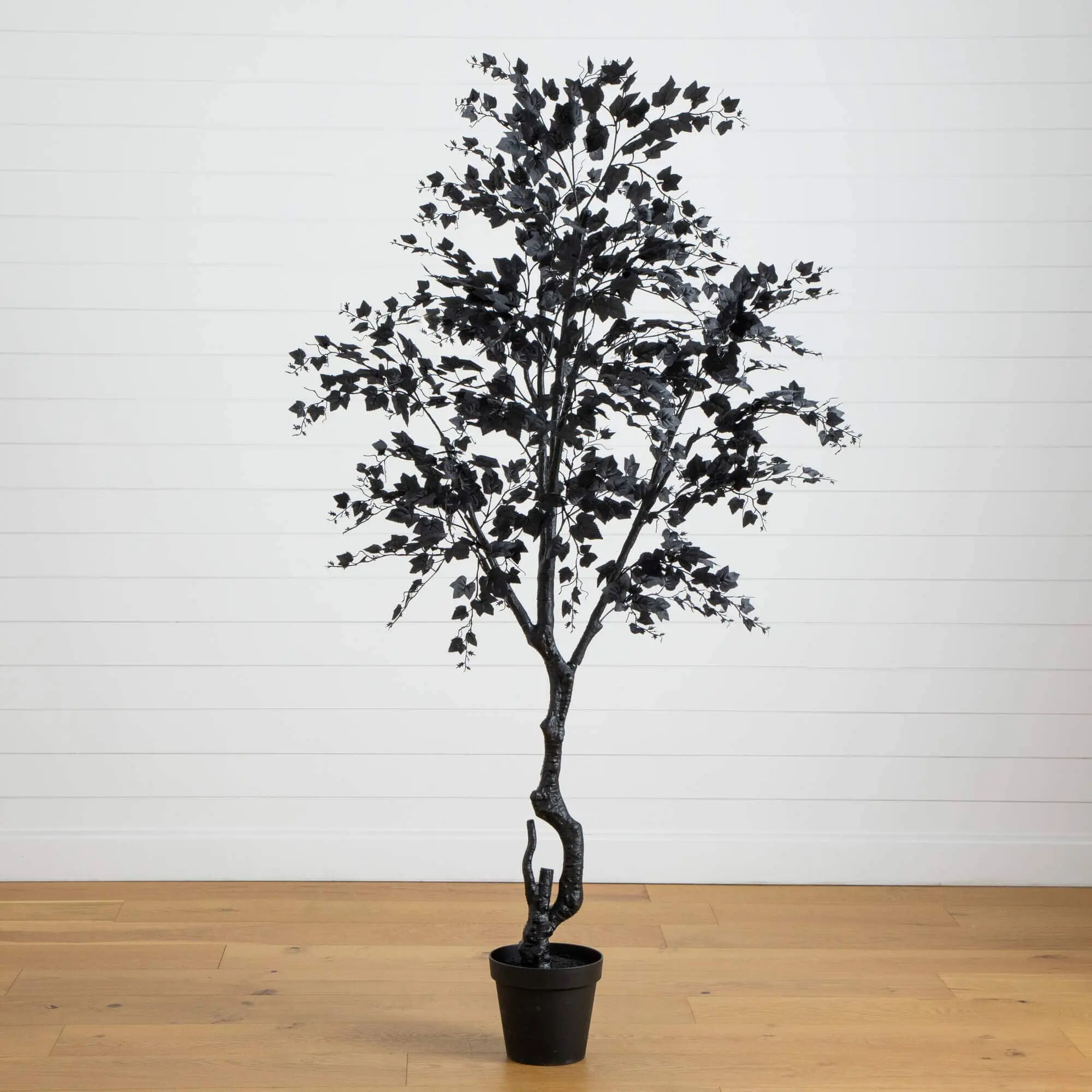 7-ft Synthetic Bendable Customizable Festive Artificial Black Maple Tree, Durable Machine-Washable Holiday Halloween Home & Party Decoration, Indoors, Long-Lasting