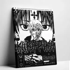 Kurapika Hunter x Hunter Canvas Print - "I Have Nothing Left" Dark Revenge Aesthetic Wall Art, Japanese Manga Artwork for Room Anime Room Decor Home Decor