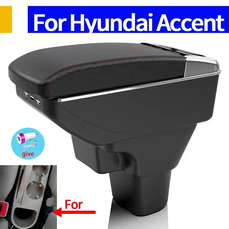 For Hyundai Accent Armrest Box For Hyundai Accent Verna Car Armrest box Center Storage box Car Console Organizer Dedicated Retrofit Car Accessories Car Organizers Car Interior Storage