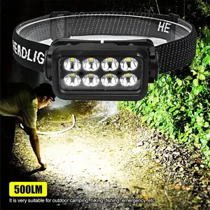 Rechargeable 1200mAh LED Headlamp - Adjustable Tactical Flashlight, Super Bright, USB Charging, 6 Multi-Mode Settings, 120° Adjustable, Compact Portable, Long-Lasting for Outdoor Camping, Running (Sports & Outdoor, Diving)