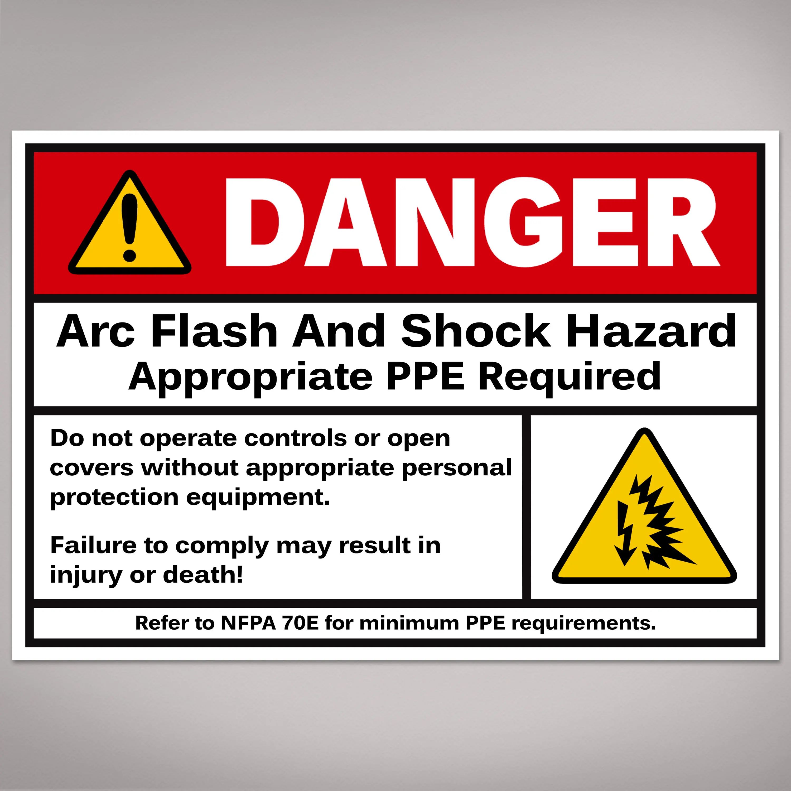 Avery Arc Flash/Danger Labels, Waterproof, UV Resistant, Preprinted, 3.5" x 5", 20 Warning Decal Labels