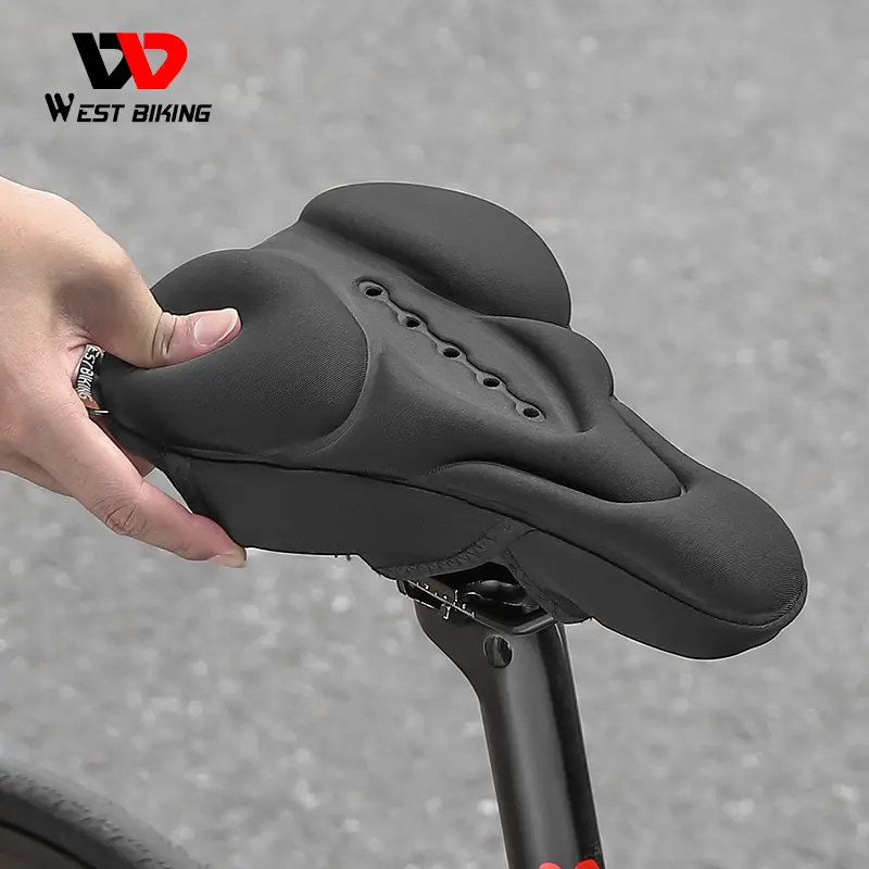 High Elastic Silicone Saddle Cover Hollow Breathable Anti-Slip Soft Comfortable Road Bike Cycling Saddle Cover Bike Parts Mtb Seat