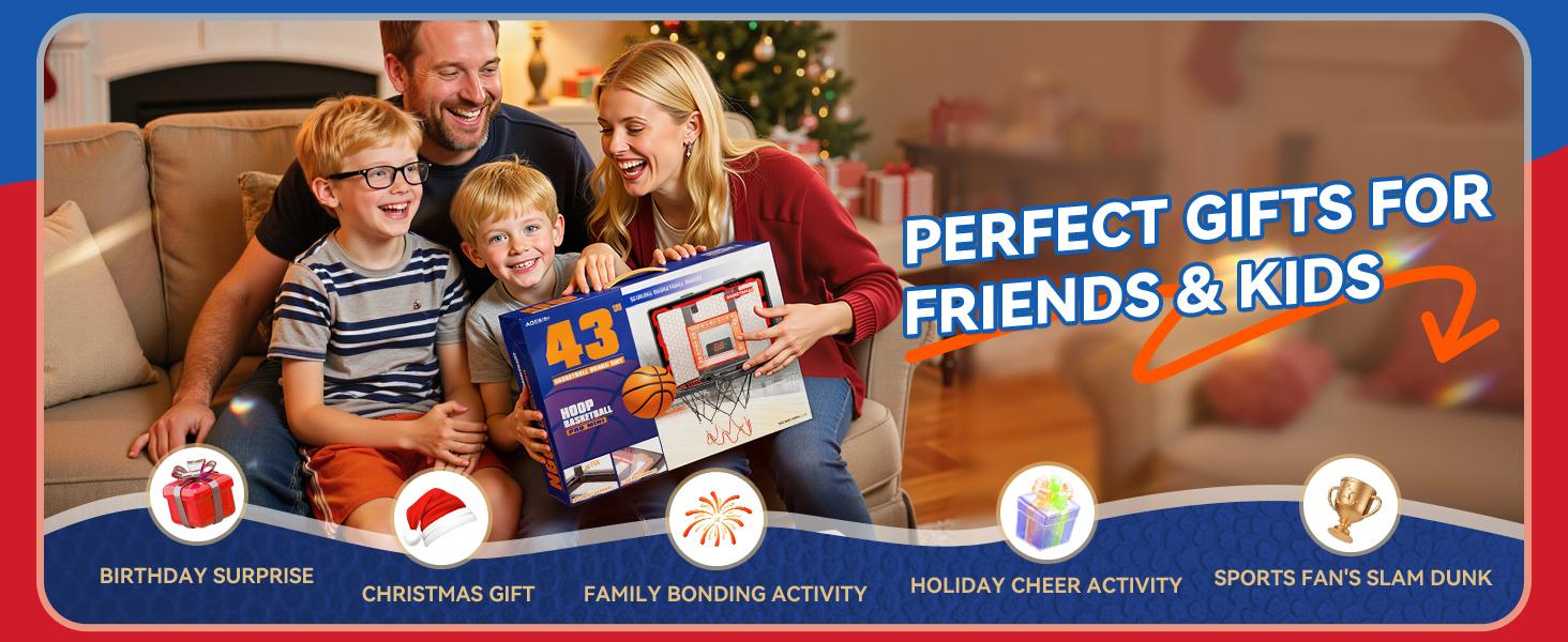 Indoor basketball hoop gift for kids and families