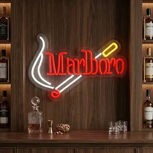 Retro Marboro LED Neon Sign, Indoor Wall Decor for Man Cave Bar, Unique Father's Day Gifts for Him, Mens Room Decorations, Cool Unique Gifts for Man