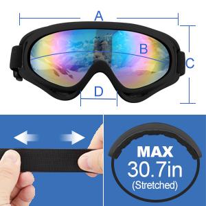 Sports Ski Goggles, Motorcycle Goggles, 3 Pack Snowboard Snow Goggles for Men Women Adult Youth