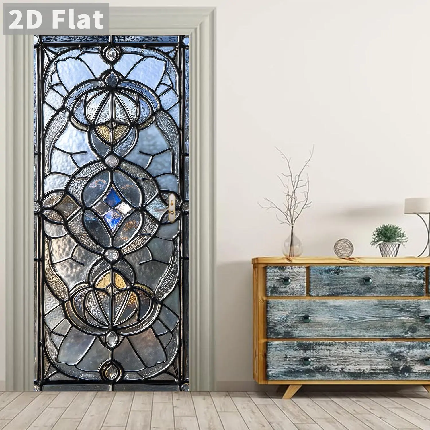 Multisize Self-Adhesive Door Stickers, Removable PVC Wall Decor for Home Decoration, Versatile Wall Stickers for Every Room, Decorative Wall Sticker