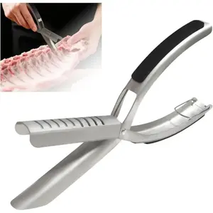 1 Pack Rib Membrane Remover - Stainless Steel BBQ Rib Skinner, Rib Pre-treatment Tool, Ergonomic Handle, Easily Handles Ribs, Sturdy and Durable - Suitable for Home Chefs and Professional Chefs, Food Lovers