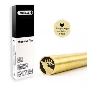 MOSAUS Mosaic Pin for Knife | Elk | Brass or Stainless | Decorative Brass Knife Handle Pins