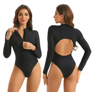 2026 bathing suits for the summer New Release Long-Sleeve One-Piece Tight-Fit Triangle Cut Wetsuit for Beach, Surfing & Diving tankini