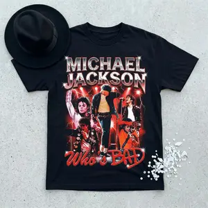 Michael Jackson Who's Bad Tee Vintage Bootleg 80s Pop Music T-Shirt
