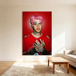 Lil Peep Art Painting Decorative Classic Poster Art Wall Art Oil Painting Art Canvas Poster Decorative Painting Porch Living Room Art Decoration Wall Art Print Photo Wood