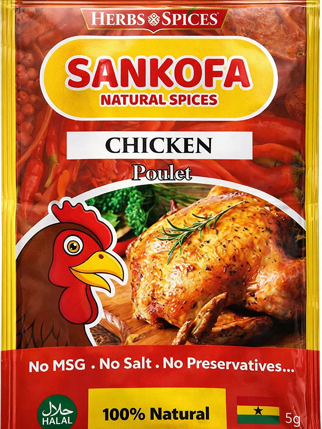 Sankofa Natural Spices Chicken - 5g x 10 packs Sankofa Natural Spices Chicken - 5g x 10 packs