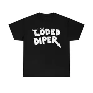 Loded Diaper Unisex Heavy Cotton T-shirt Menswear Top Vintage Distressed