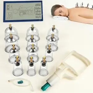 Vacuum Cupping Therapy Kit, Pain Relief and Muscle Recovery, Portable Lightweight Cupping Cups for Back, Neck, Shoulder, Ideal for Athletes, Therapists, Home Care, Body Care