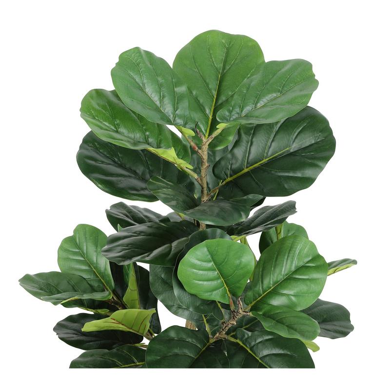 Safavieh Faux Multi Branch Fiddle Leaf Fig 72" Potted Tree