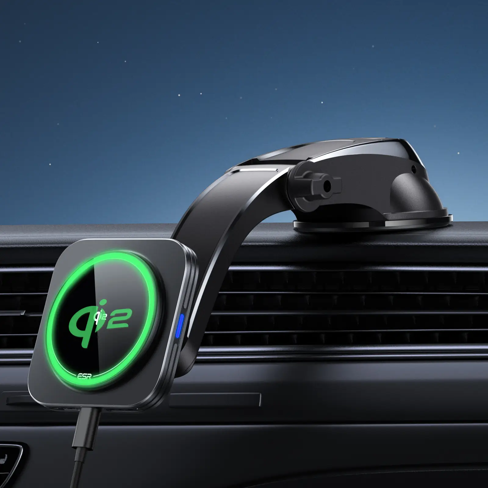 ESR Qi2 Certified 15W MagSafe Car Mount Charger for iPhone 17/16/15/14/13/12, Galaxy S25, Pixel 10, Fast Charging, Dashboard Magnetic Wireless Chargin