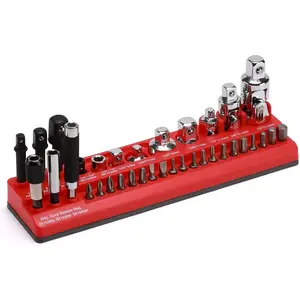 Socket Accessory Holder Organizer,  Bits Tray, Holds Socket Adapter, Universal Joint, Drill Bits, Bit Holder, Accessory Not Included