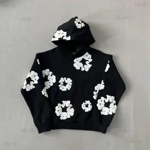 2025[New] Denim Tears Hoodie Unisex Men Women Flower Hoodies Youth Puff Print Y2k Set Sweatshirt Teen Clothing Designer Trendy Spring Outfits Cute Tops Casual Classic Fabric Menswear