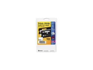 Avery 05428 Print or Write Removable Multi-Use Labels, 3/4 x 1, White, 1000/Pack