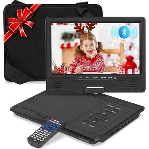 12.5" Portable DVD Player,  Headrest Video Players with 10.1" Swivel Screen, 5 Hours Rechargeable , DVD Player for , Regions Free,  DVD Player Supports SD/USB/Sync TV