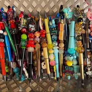 Regular Pens - Claim on live $7 - Stylish Writing Accessory with Colorful Beads and Unique Designs