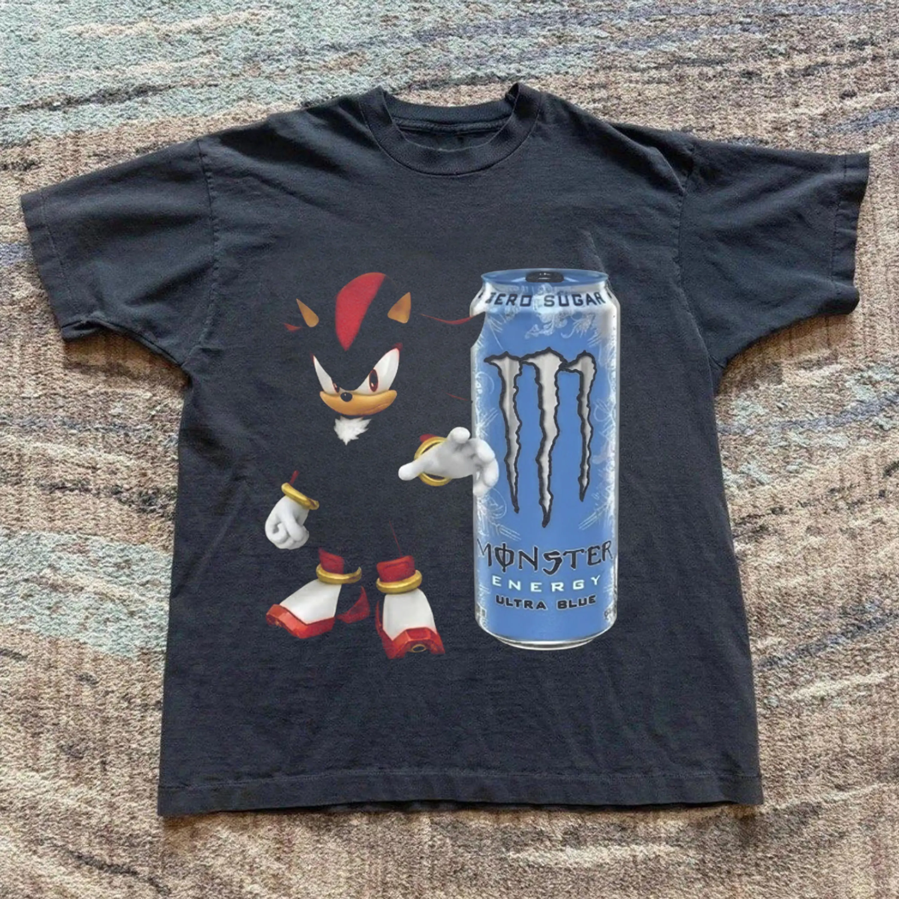Silver The Hedgehog Zero Sugar T Shirt, Shadow Of Hedgehog Tee, Unisex Vintage Graphic Tees Gothic Grunge Y2K Emo Scene Amity Affliction Style Clothes Men Women Streetwear
