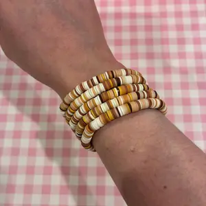 Brown Clay Bead Bracelet
