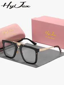 HyJex 1 Piece Unisex Urban Style Full Frame Plano Glasses Meticulous Craftsmanship Square Frame Plano Glasses