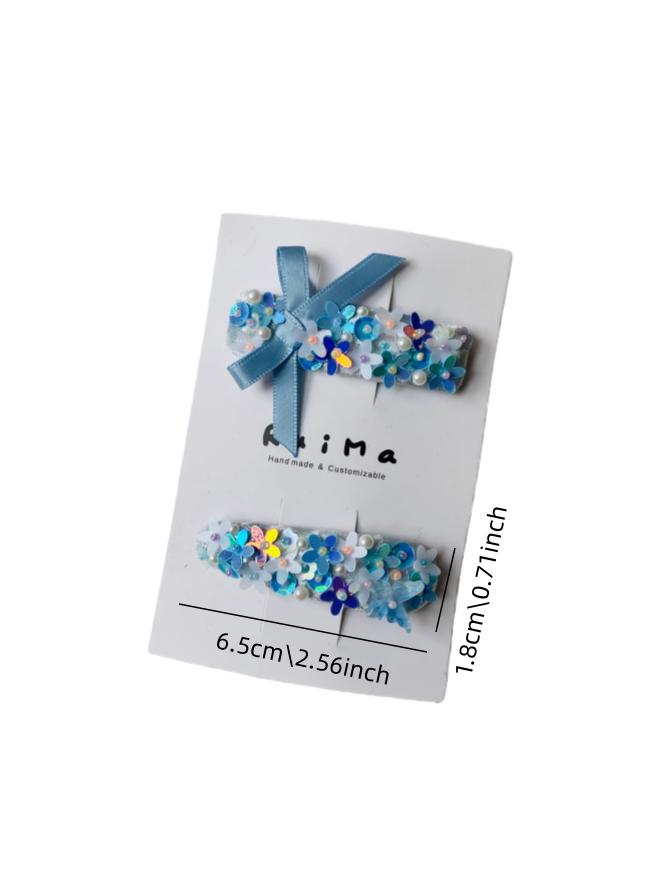 Korean Style Floral Hair Clips for Baby Girls, Handmade Fabric Barrettes, Cute Hair Accessories for Kids Birthday Party Gifts