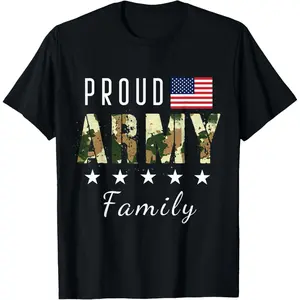 Army Graduation Proud Military Family Mom Dad Brother Sister T-Shirt Pure Cotton Graphic Tees Menswear Top: Gifts for Men & Women,summervibes