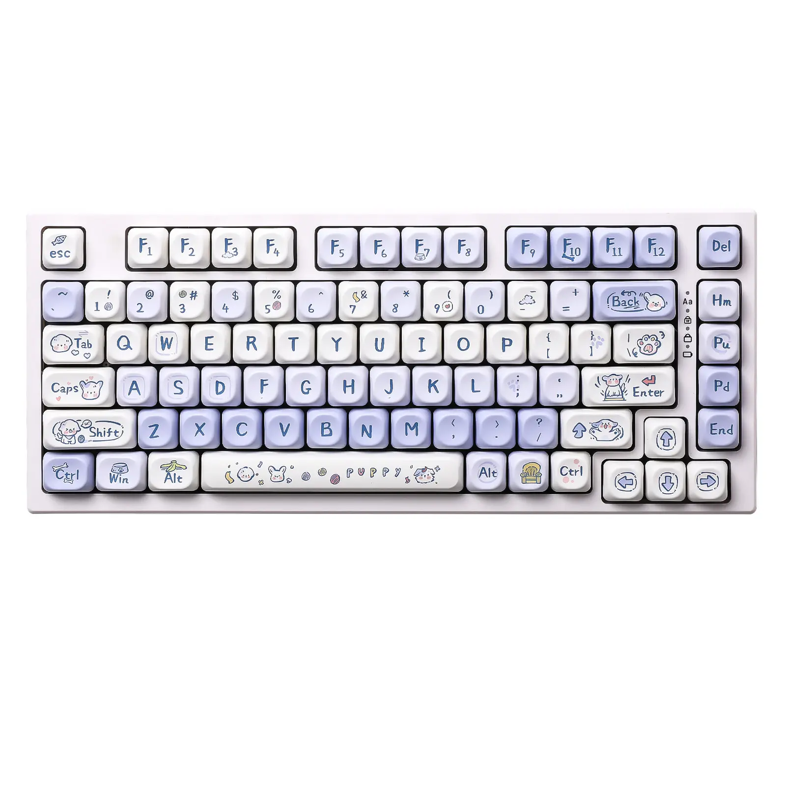 KEYCAP ONLY YUNZII Puppy Love Dye-Sub PBT Keycap Set, MOA Profile, 133 Full Keys Keycaps with Key Puller for Gateron Cherry MX Switches Mechanical Gaming Keyboard